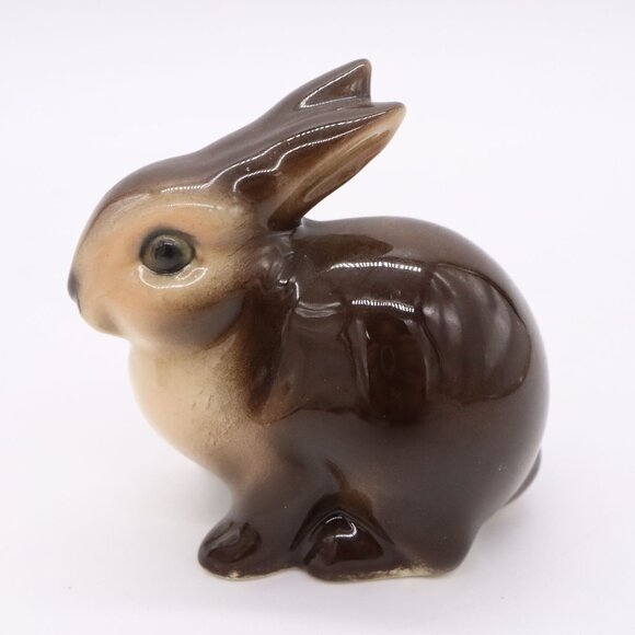 Set Of 2 Vintage Goebel Bunny Figurines West Germany Brown Rabbits 3" - Picture 8 of 12